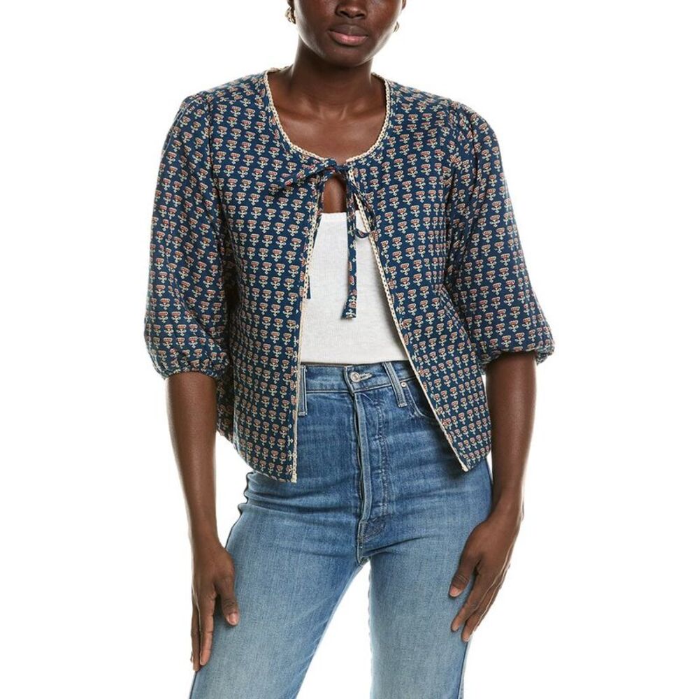 Mer St. Barth Womens  Marisol Boho Jacket, Blue